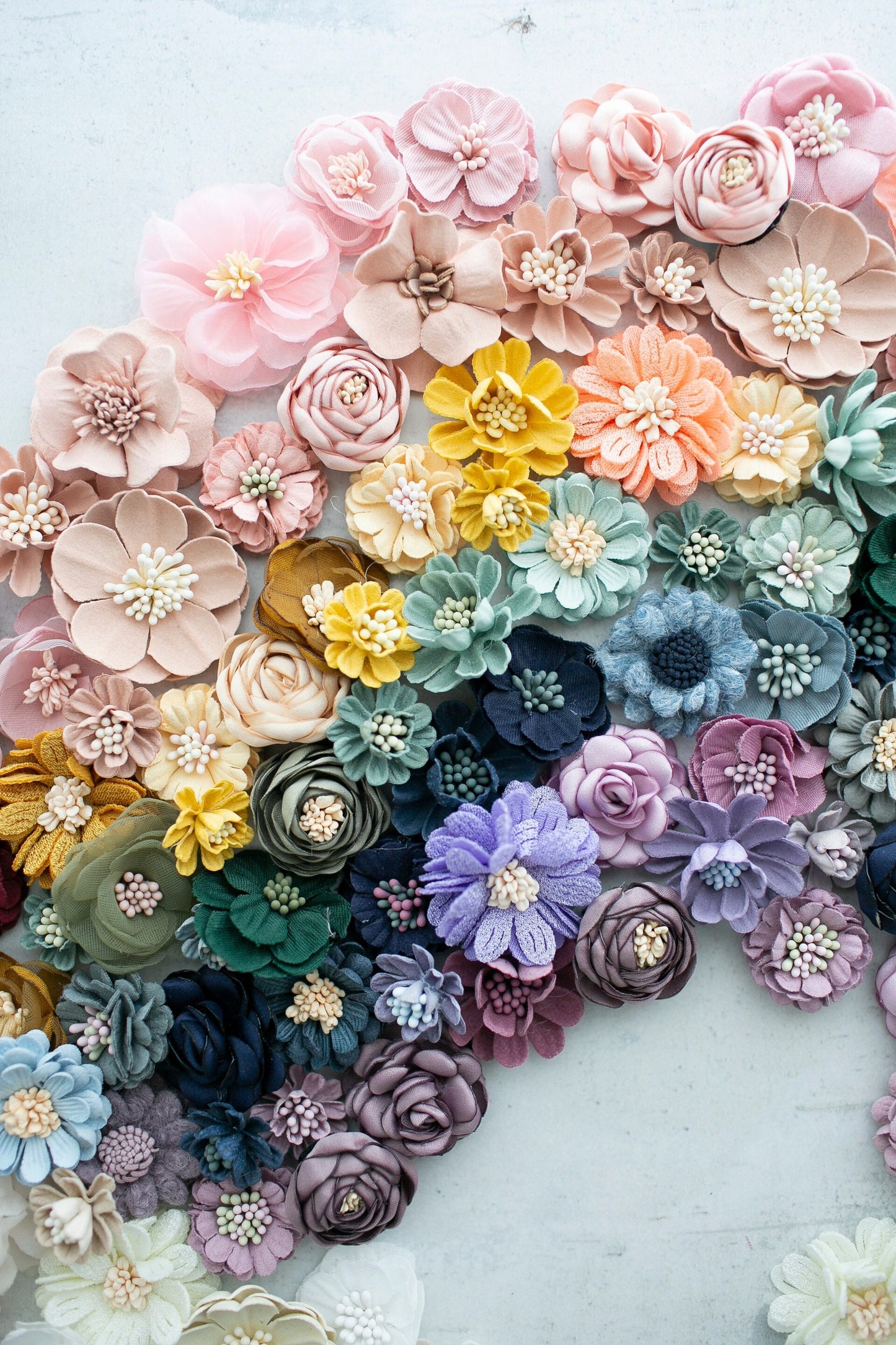 Mini Millinery Fabric, Woven and Felt Flowers