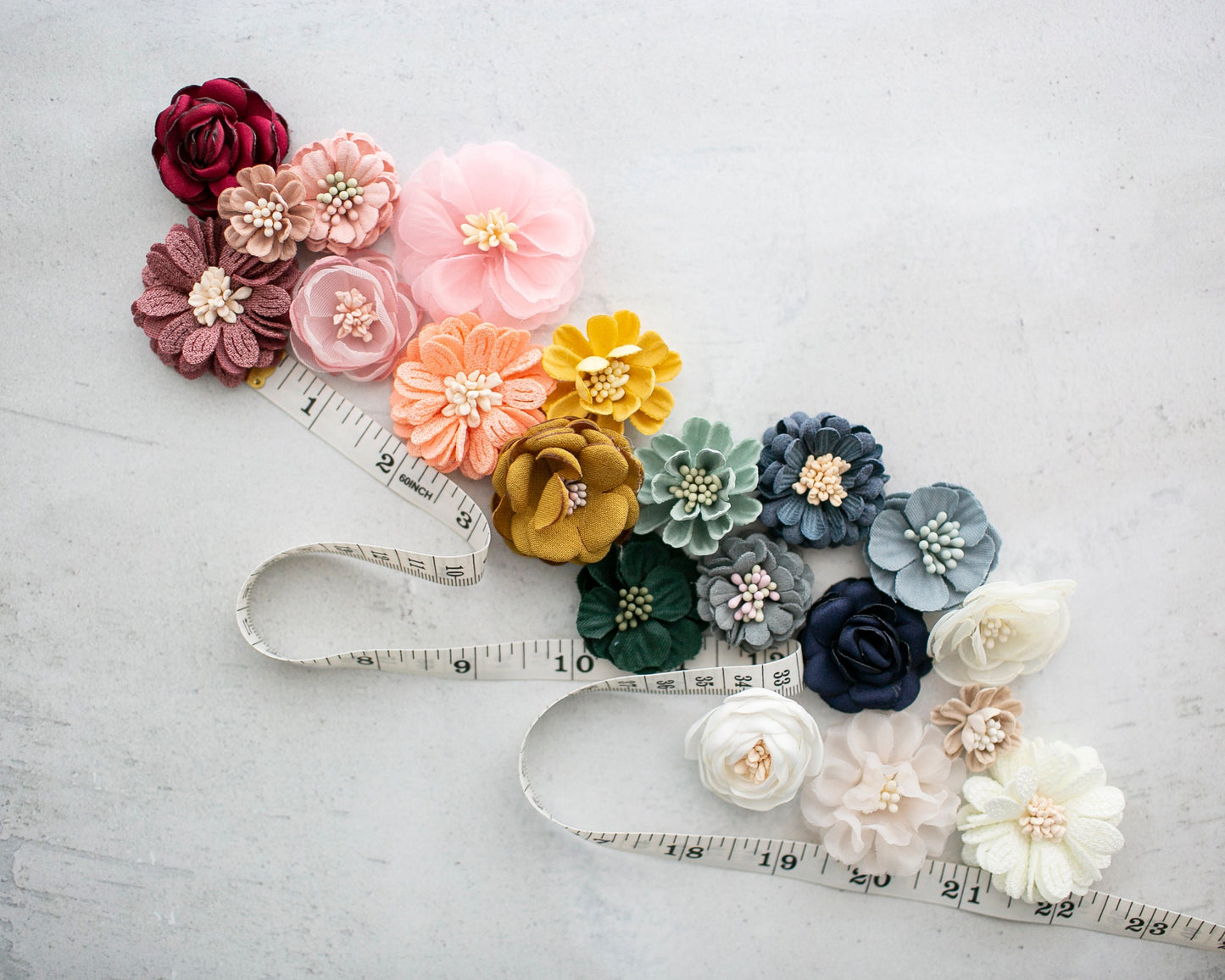 Mini Millinery Fabric, Woven and Felt Flowers
