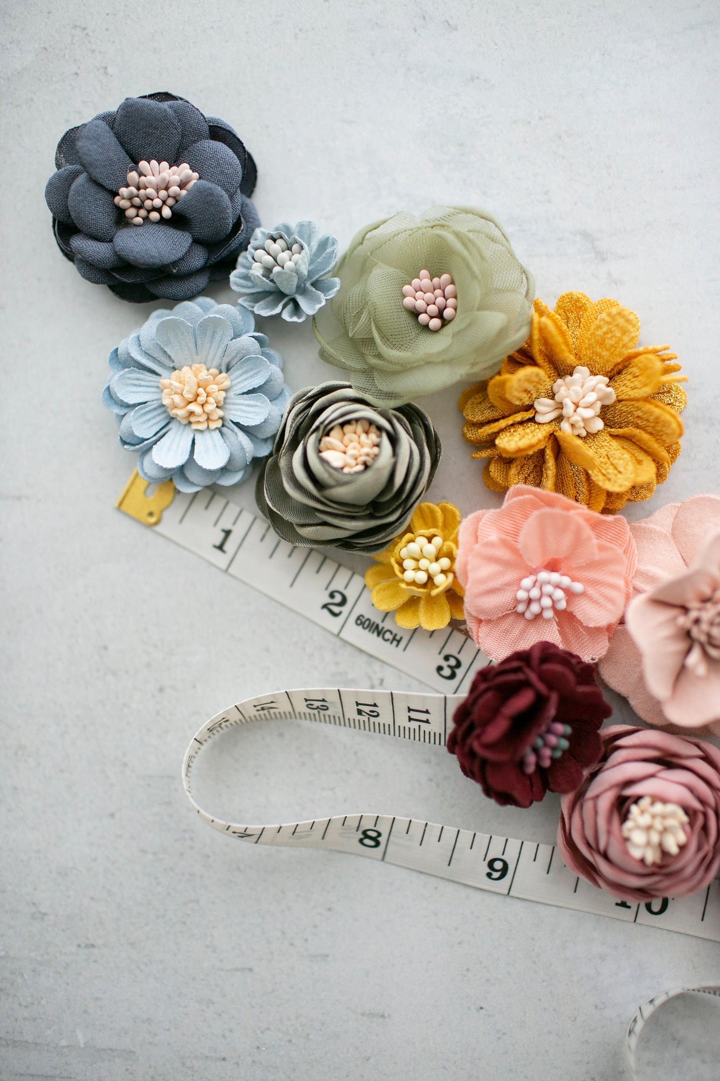 Mini Millinery Fabric, Woven and Felt Flowers