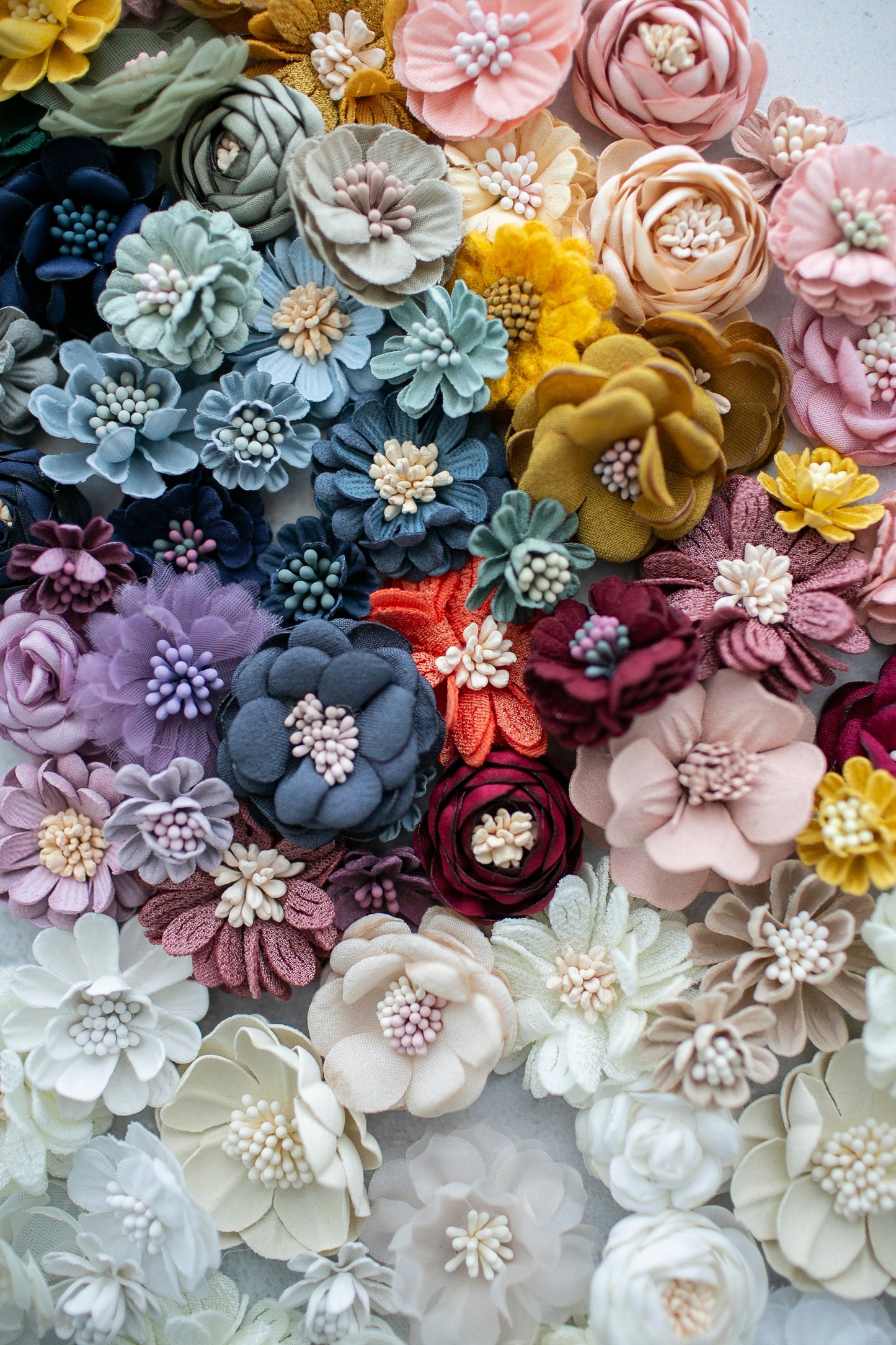 Mini Millinery Fabric, Woven and Felt Flowers