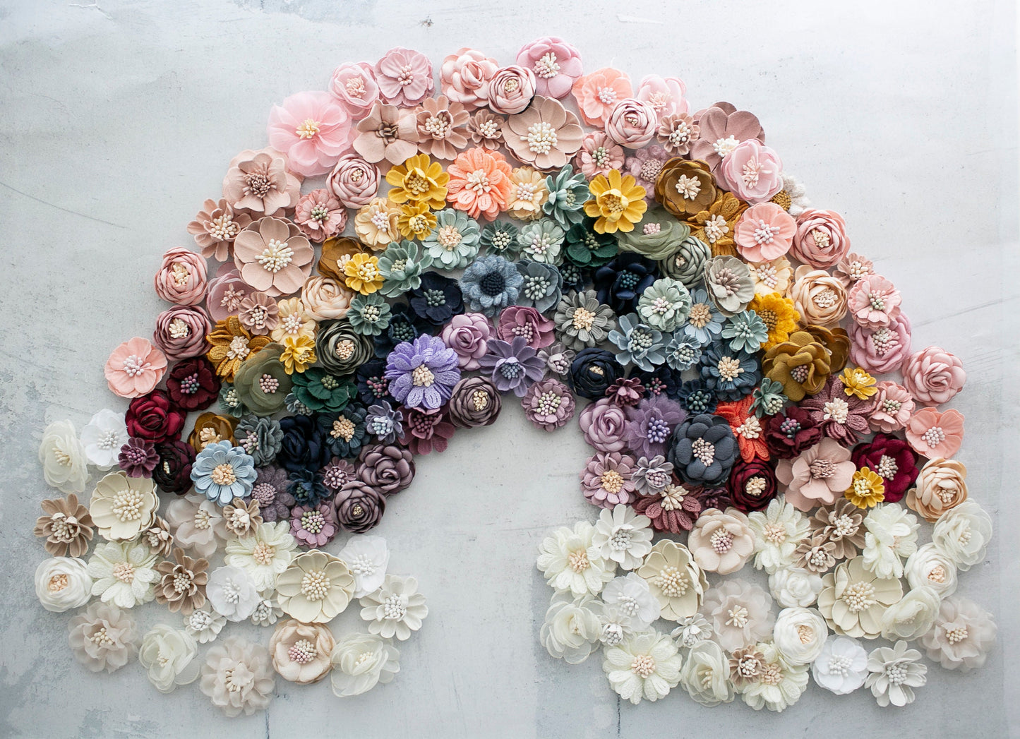 Mini Millinery Fabric, Woven and Felt Flowers