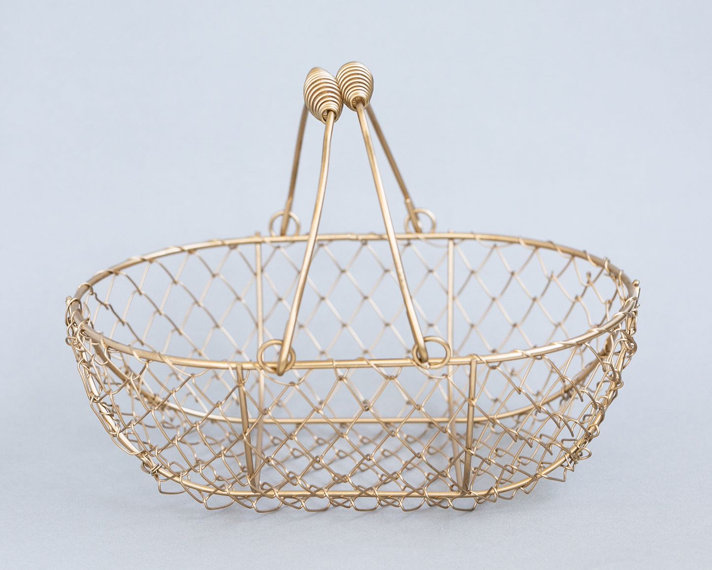Champagne Gold Oblong Wire Basket