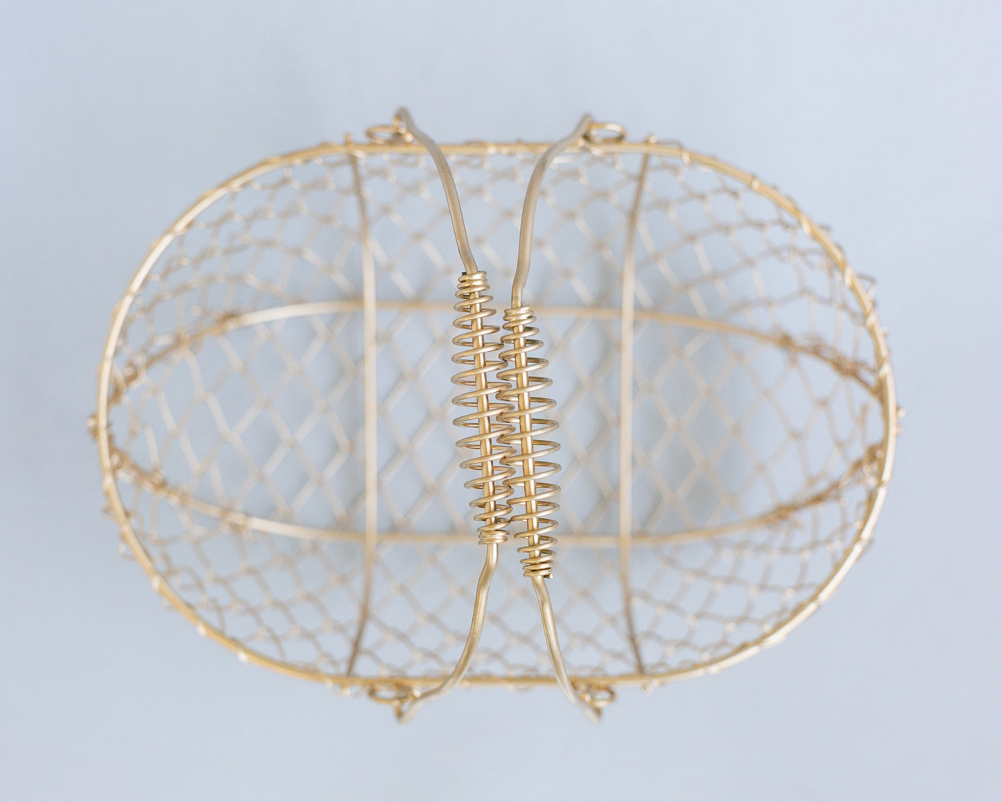 Champagne Gold Oblong Wire Basket