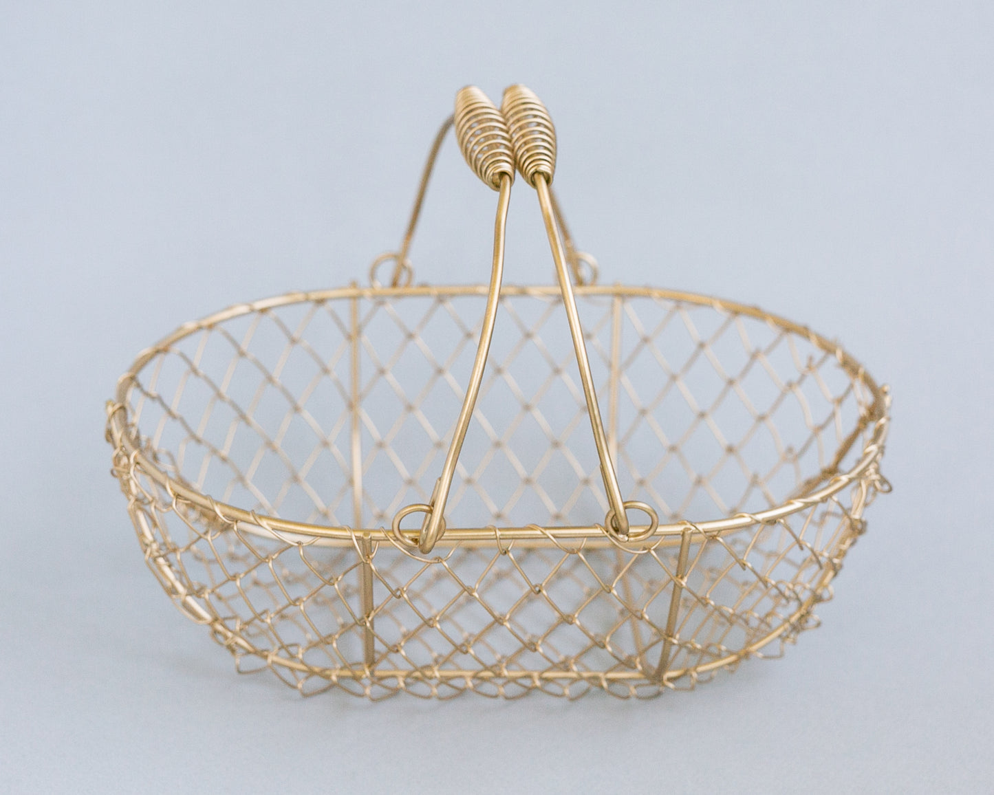 Champagne Gold Oblong Wire Basket