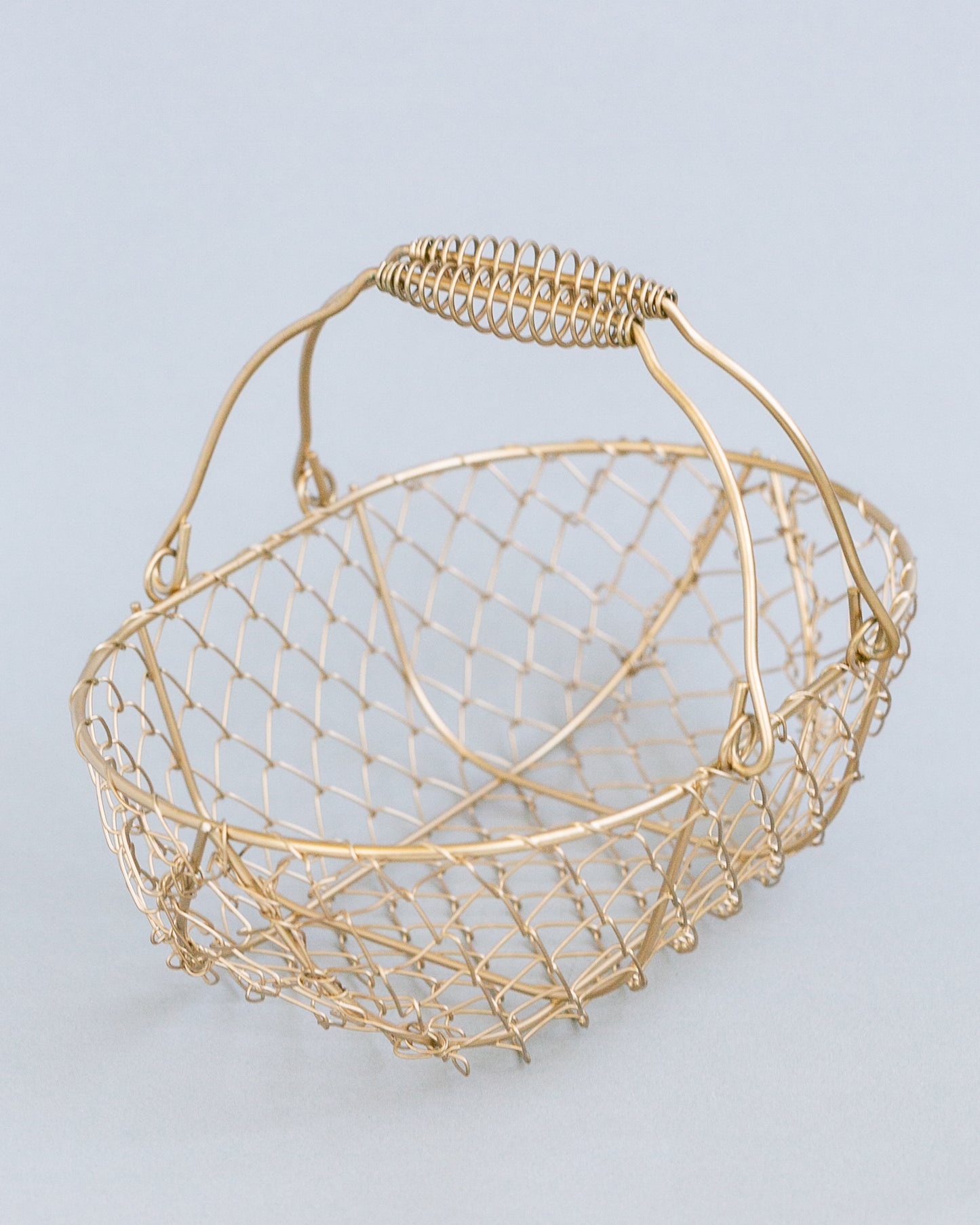 Champagne Gold Oblong Wire Basket