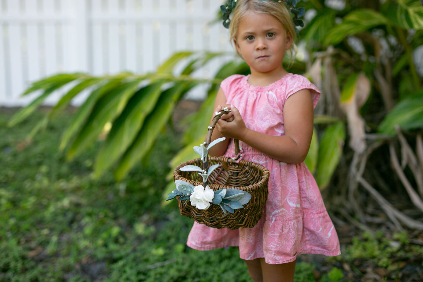 Grace Flower Girl Willow Basket