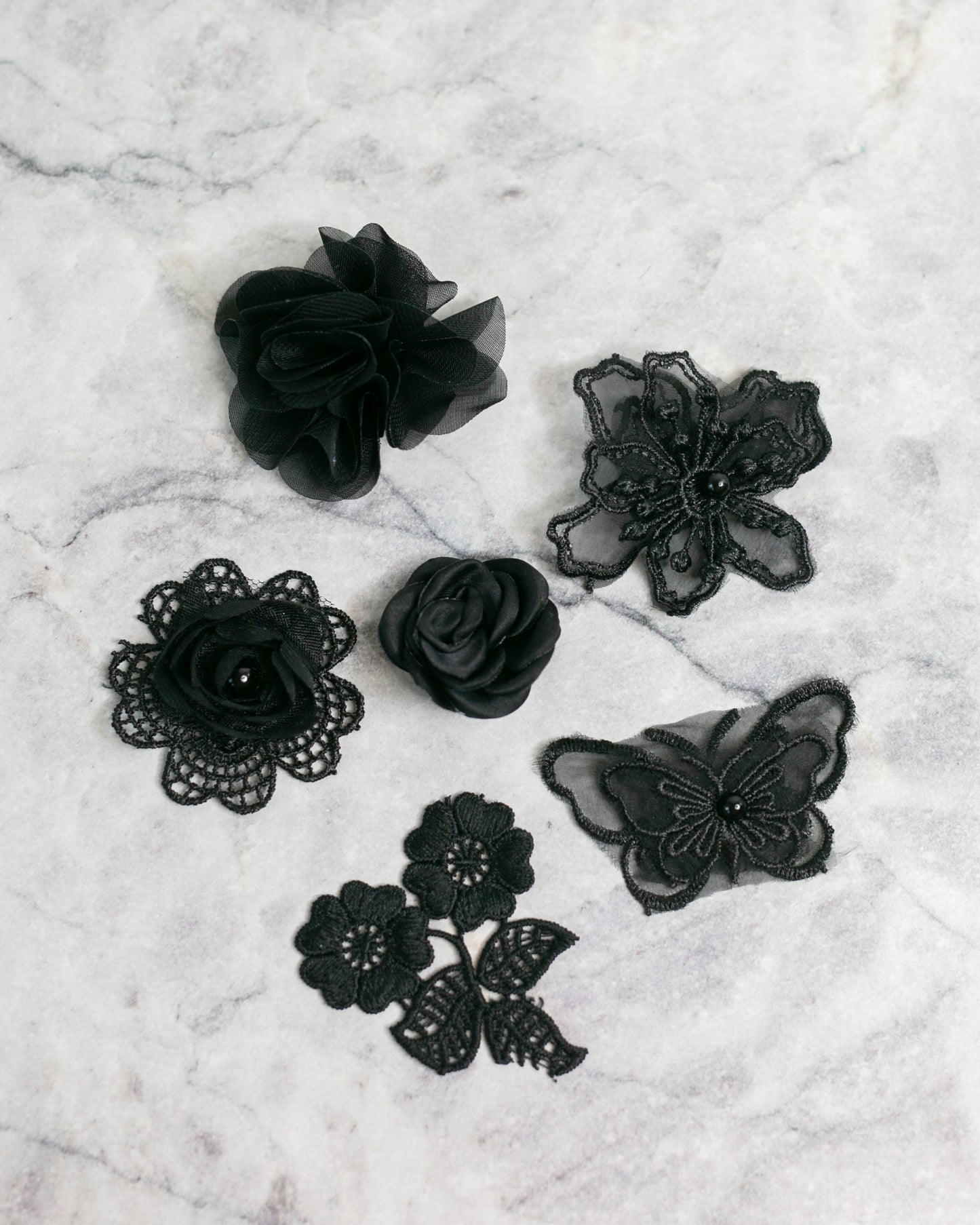 Black Appliqué DIY Embellishment Pack