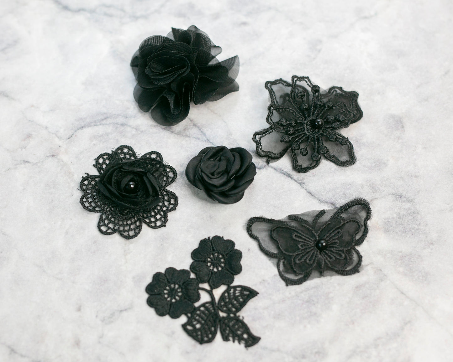 Black Appliqué DIY Embellishment Pack