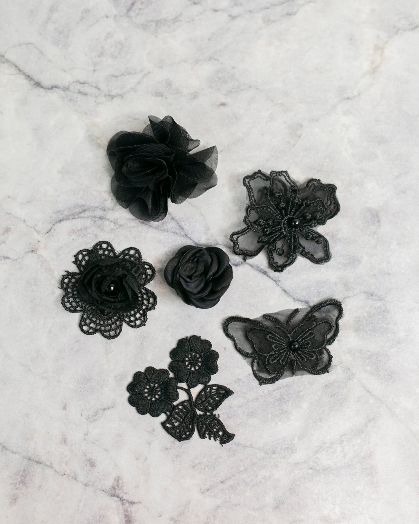 Black Appliqué DIY Embellishment Pack