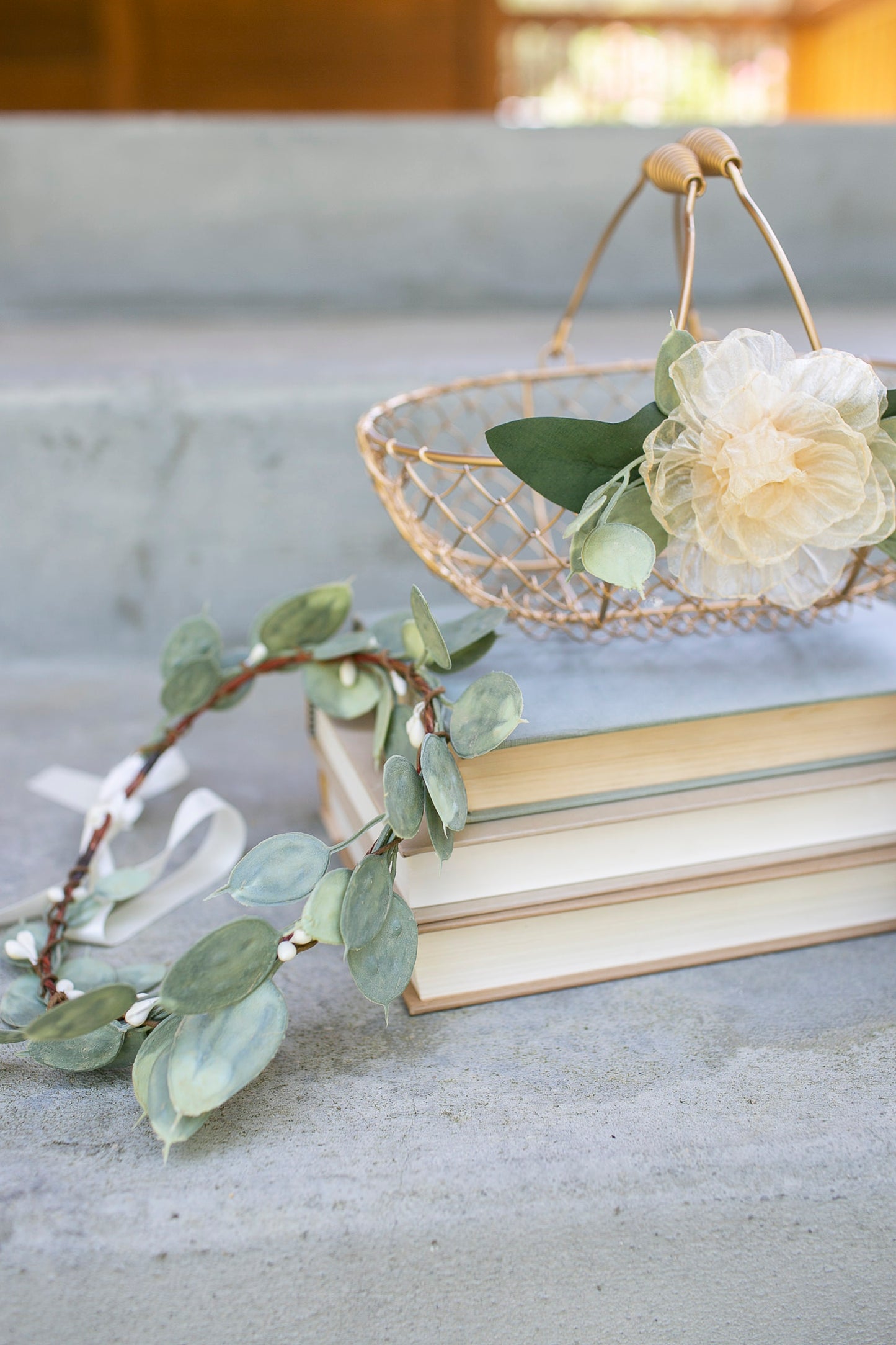 Amber Flower Girl Wire Basket