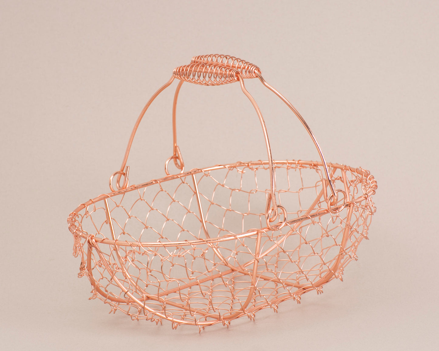 Champagne Gold Oblong Wire Basket