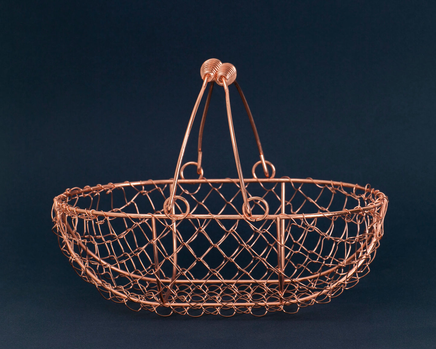 Champagne Gold Oblong Wire Basket