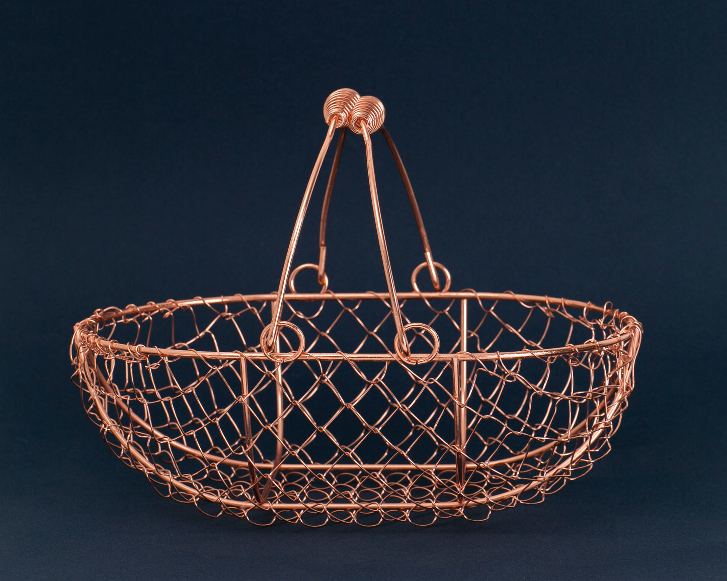 Champagne Gold Oblong Wire Basket