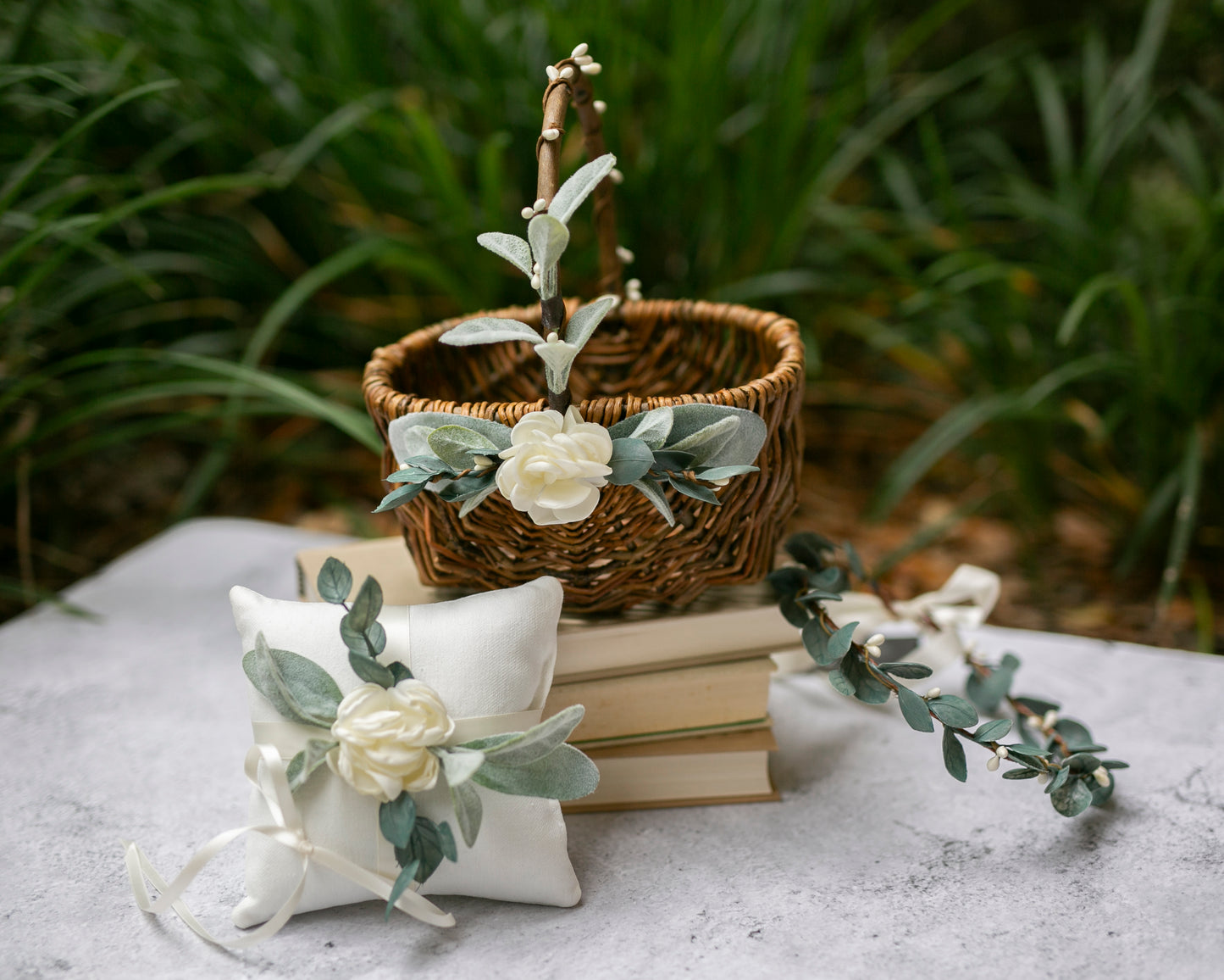 Grace Flower Girl Willow Basket