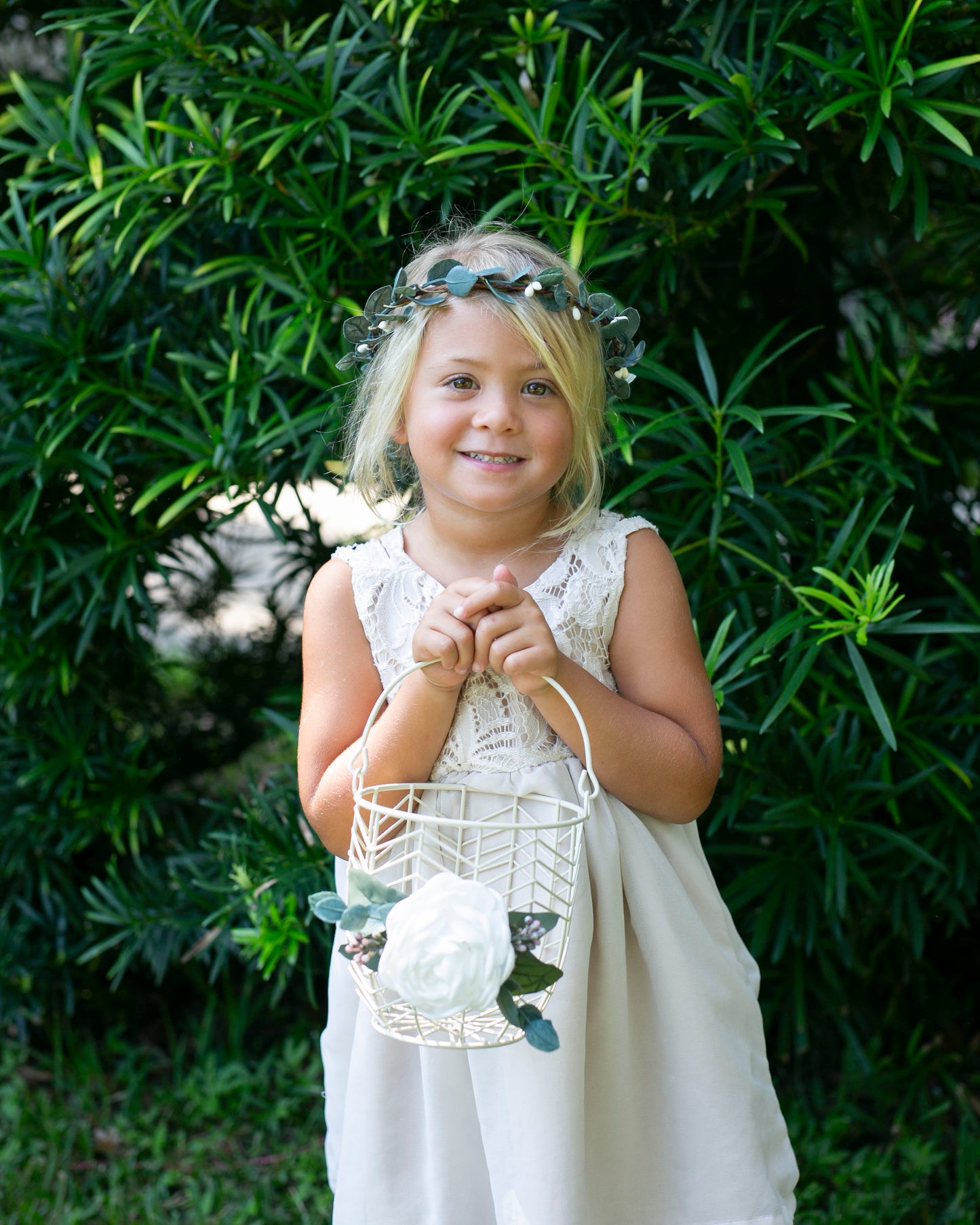 Anastasia Flower Girl Basket set Choose your Color