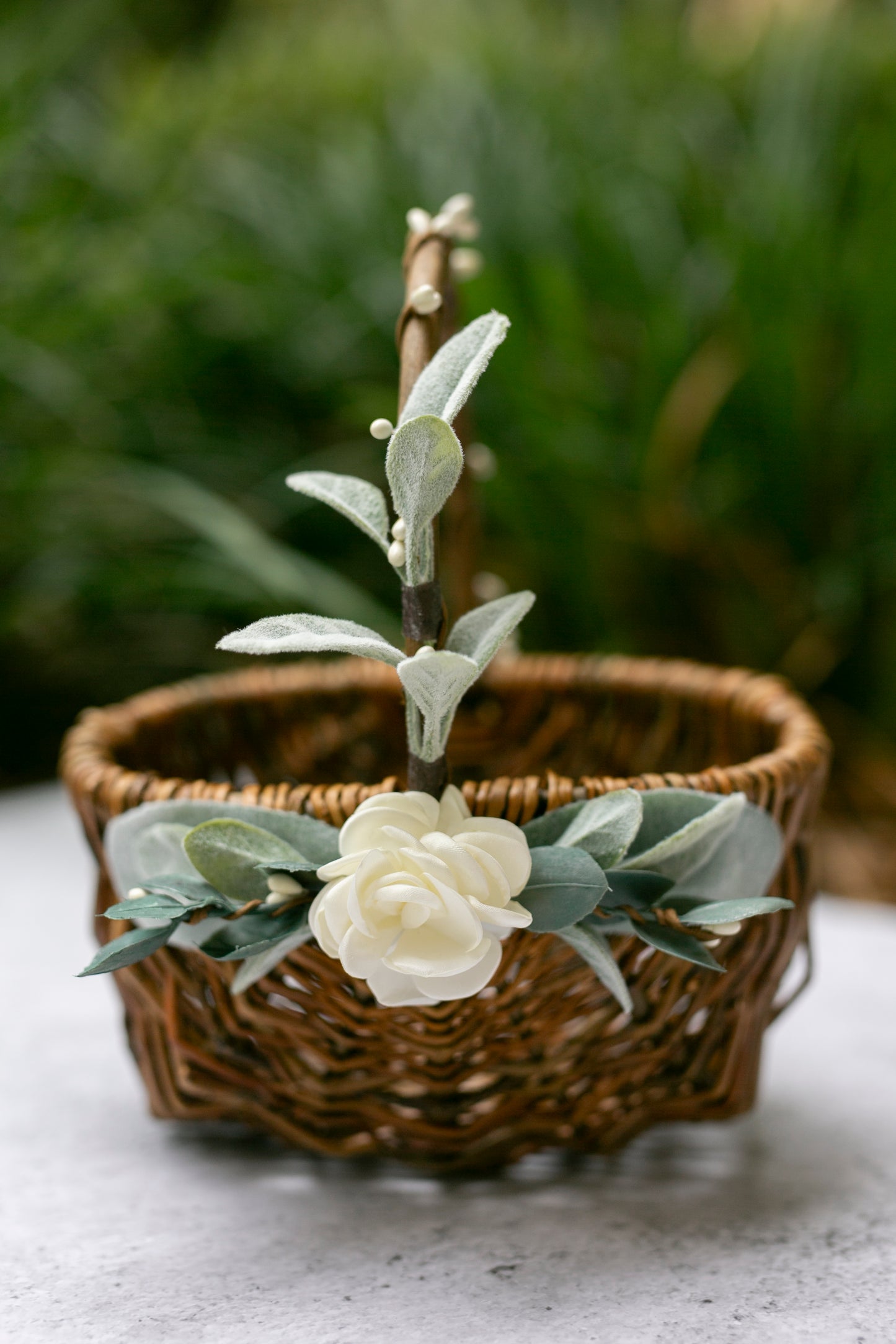 Grace Flower Girl Willow Basket