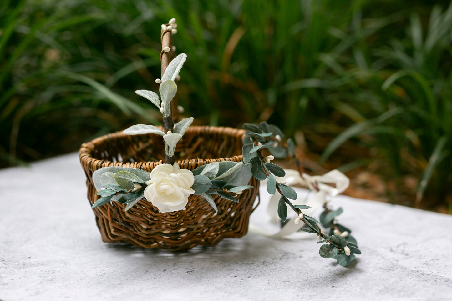 Grace Flower Girl Willow Basket