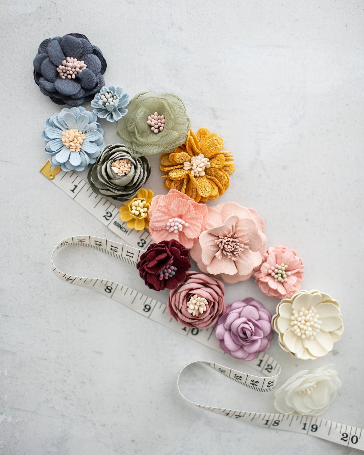 Mini Millinery Fabric, Woven and Felt Flowers