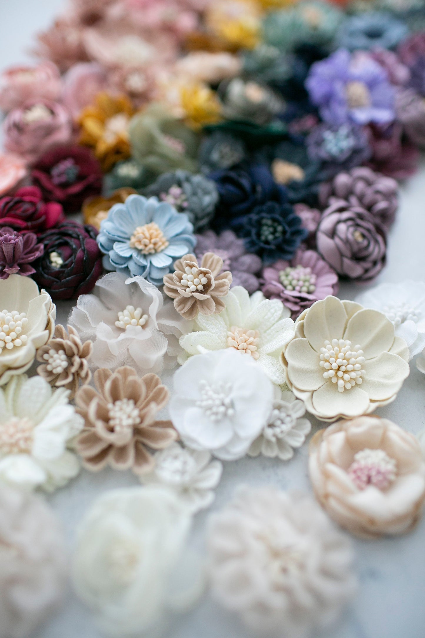 Mini Millinery Fabric, Woven and Felt Flowers