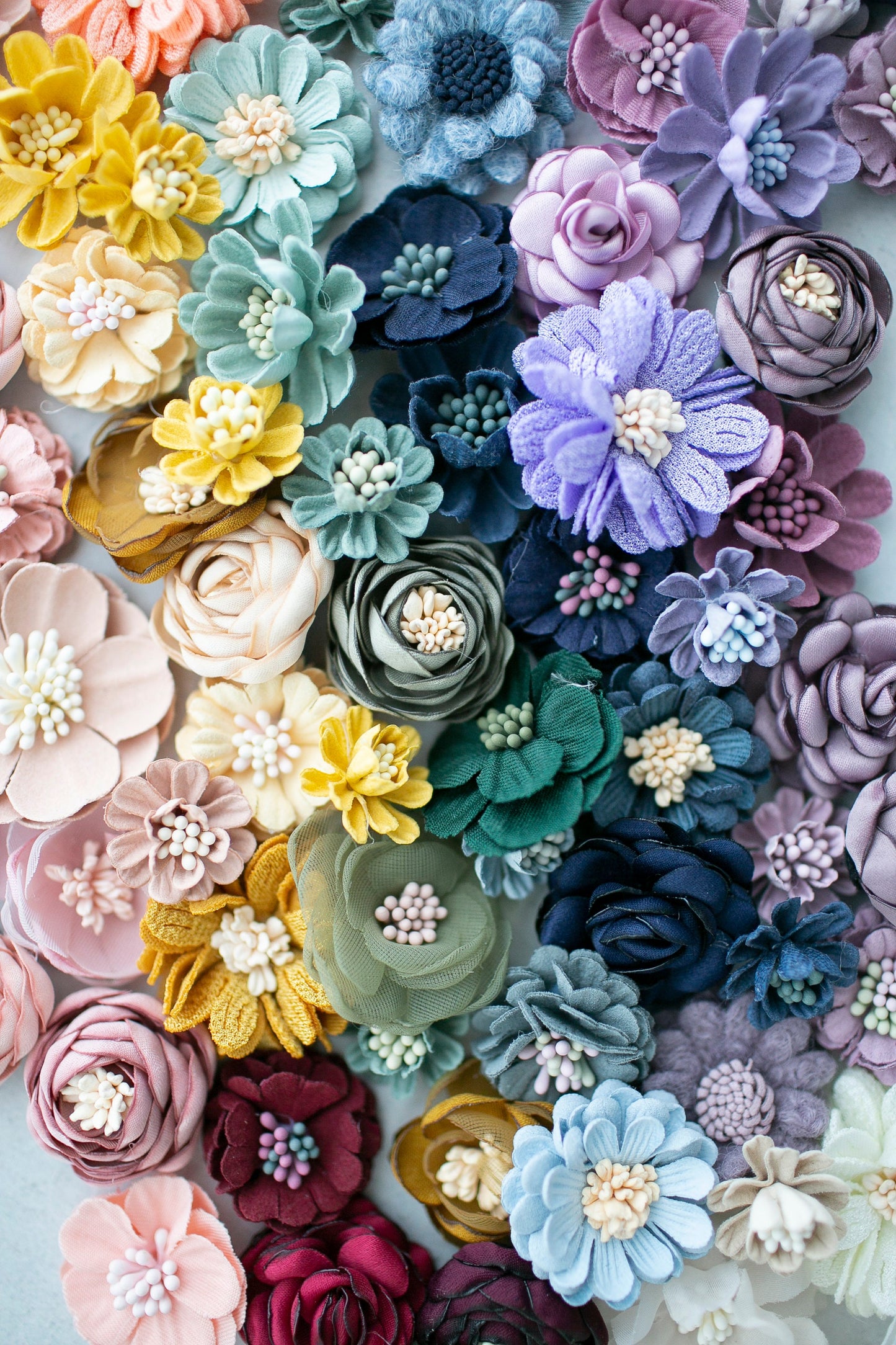 Mini Millinery Fabric, Woven and Felt Flowers