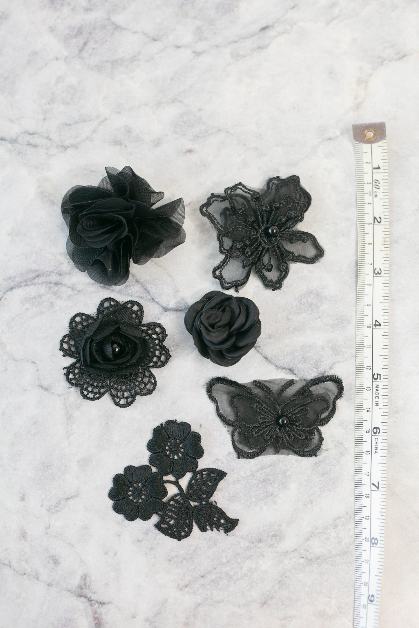 Black Appliqué DIY Embellishment Pack