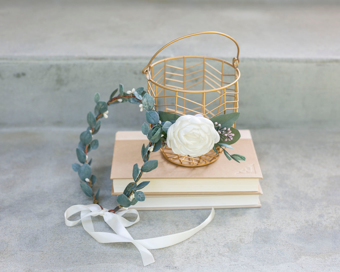 Anastasia Flower Girl Basket set Choose your Color