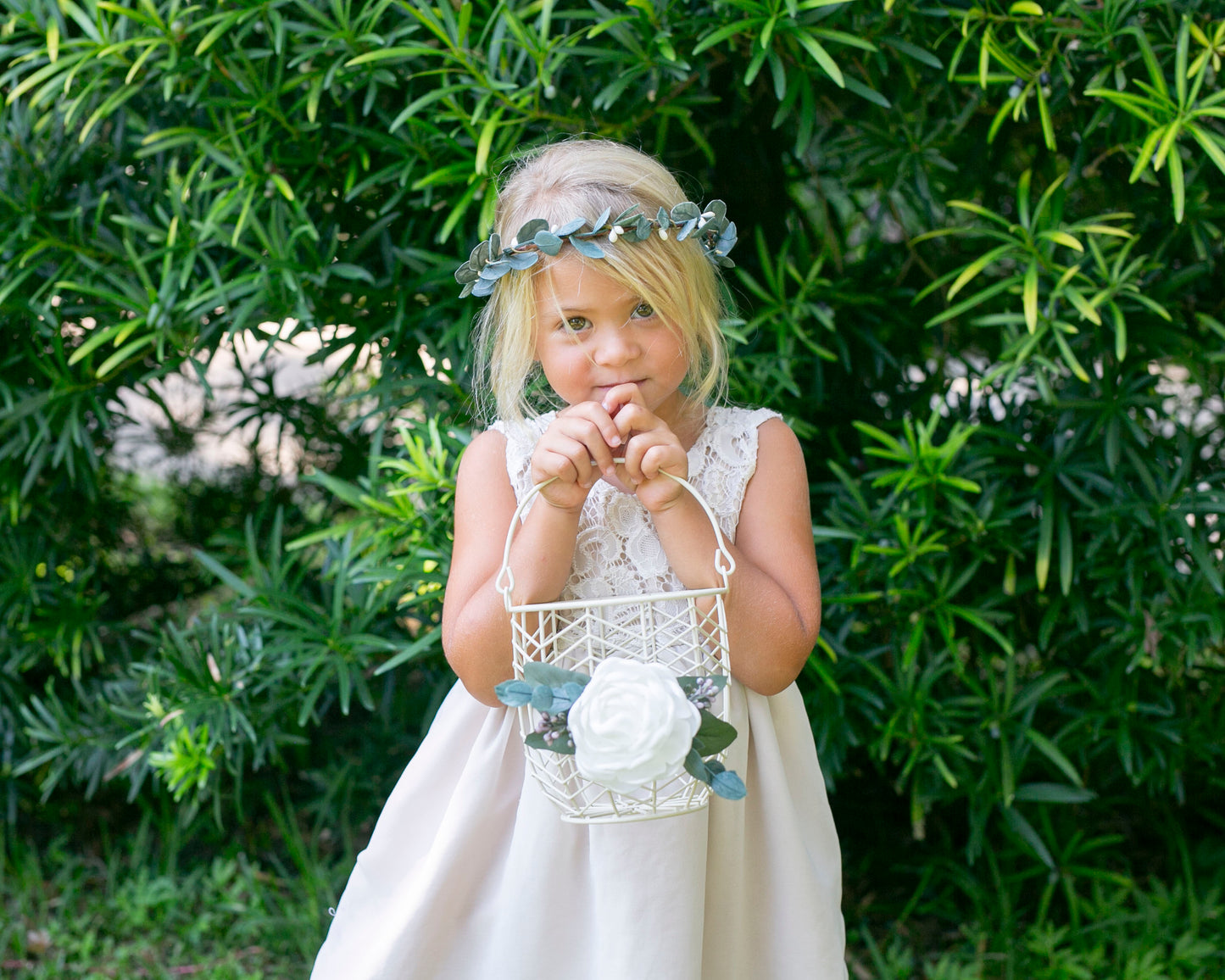 Anastasia Flower Girl Basket set Choose your Color