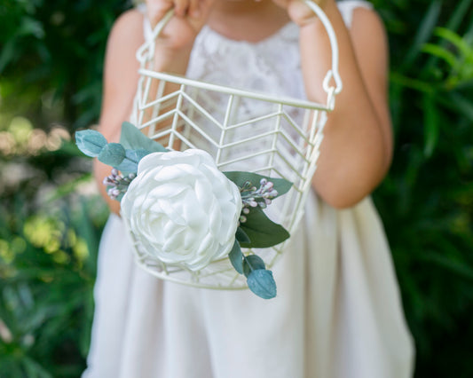 Anastasia Flower Girl Basket set Choose your Color