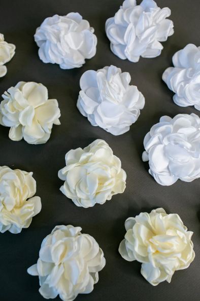 Ivory or White Satin Floppy Bloom