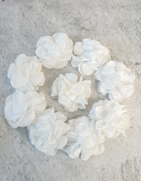 Ivory or White Satin Floppy Bloom