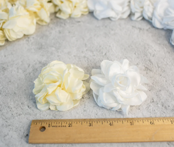 Ivory or White Satin Floppy Bloom