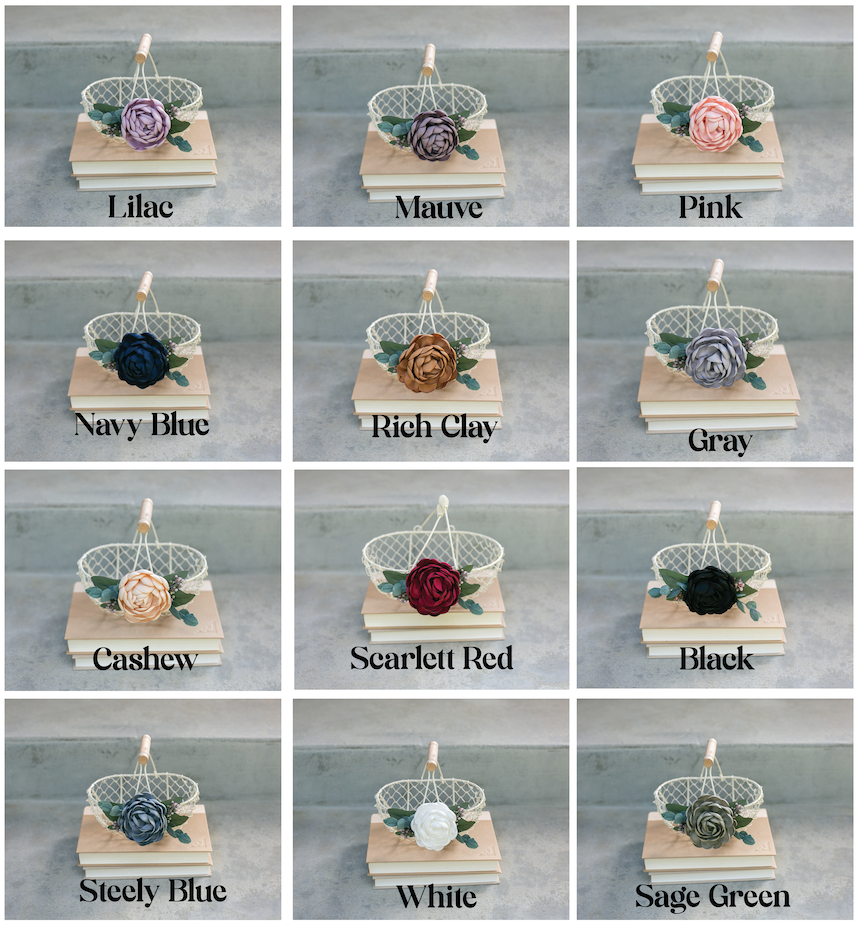 Anastasia Flower Girl Basket set Choose your Color