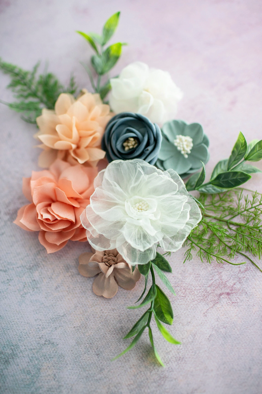 Tropics Loose Faux Greenery and Flower Bundle | Luxe Coastal Nursery Decor or Shower Styling | DIY Table Centerpiece | Natural Island Decor
