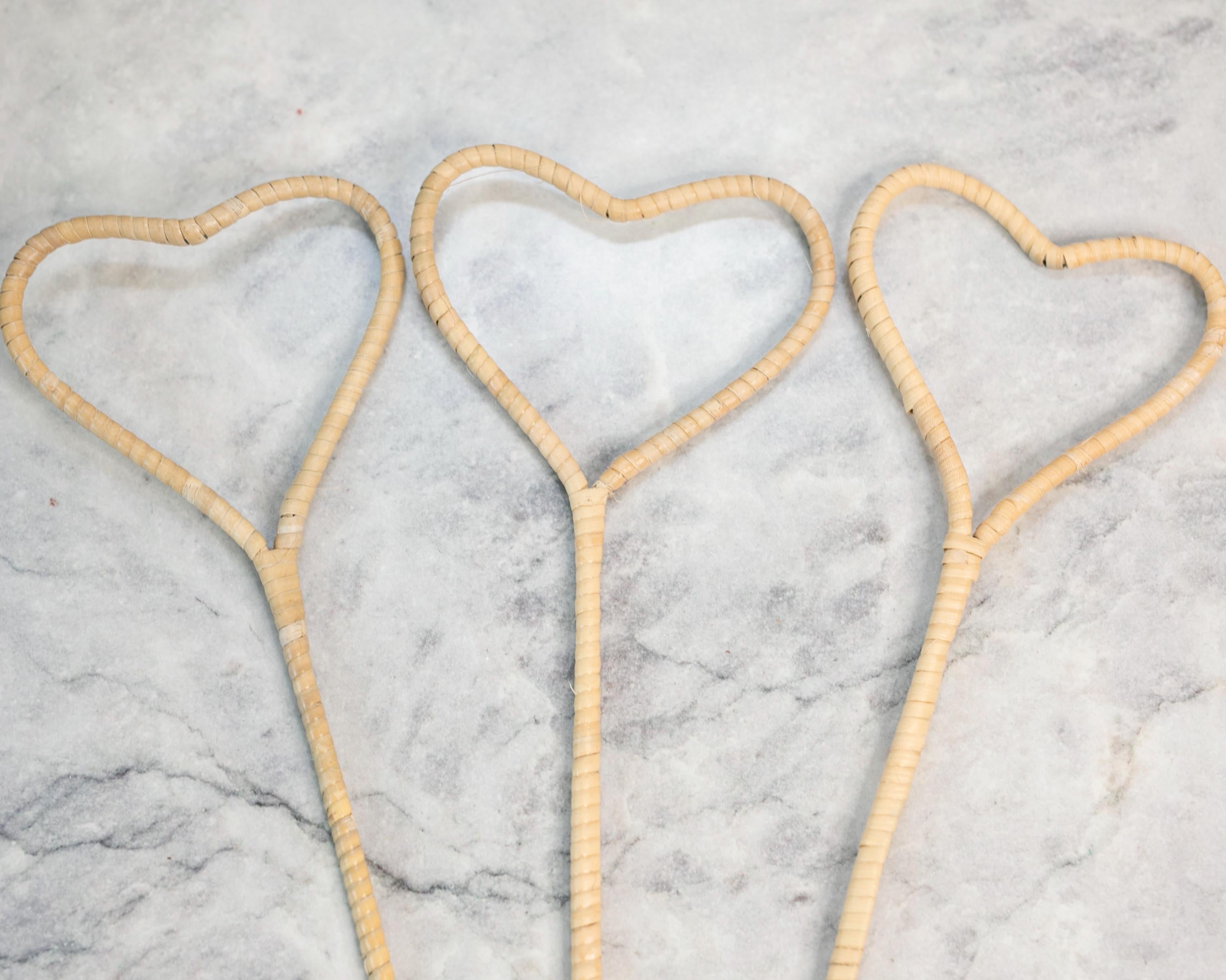 Flower Girl Wedding | Rattan Heart Wand | Fairy Wand | Children Gift | Willow Baton | Craft Supply | Costume Accessory